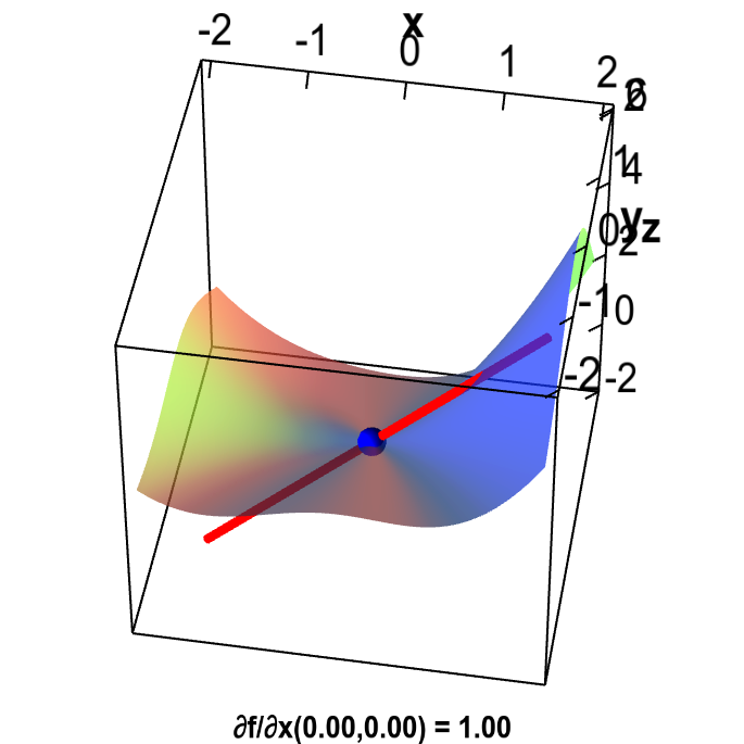 Applet: Example partial derivative by limit definintion