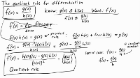 The quotient rule for differentiation