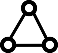 A triangle of three connected nodes