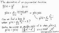 The derivative of an exponential function