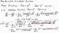 The derivative of a power function